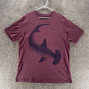 Gaspar‎ Gou Shirt Mens Extra Large Purple Shark Logo Short Sleeve Cotton Blend